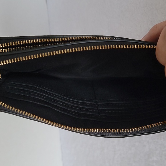 Coach Double Zip wristlet in signature canvas/pebbled leather - Picture 12 of 16